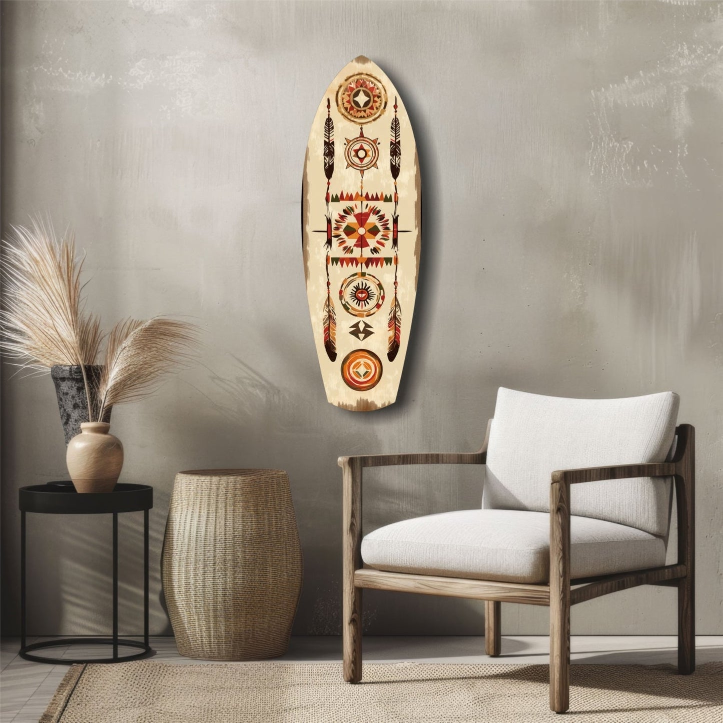 Aztech Patterns Glass Wall Art