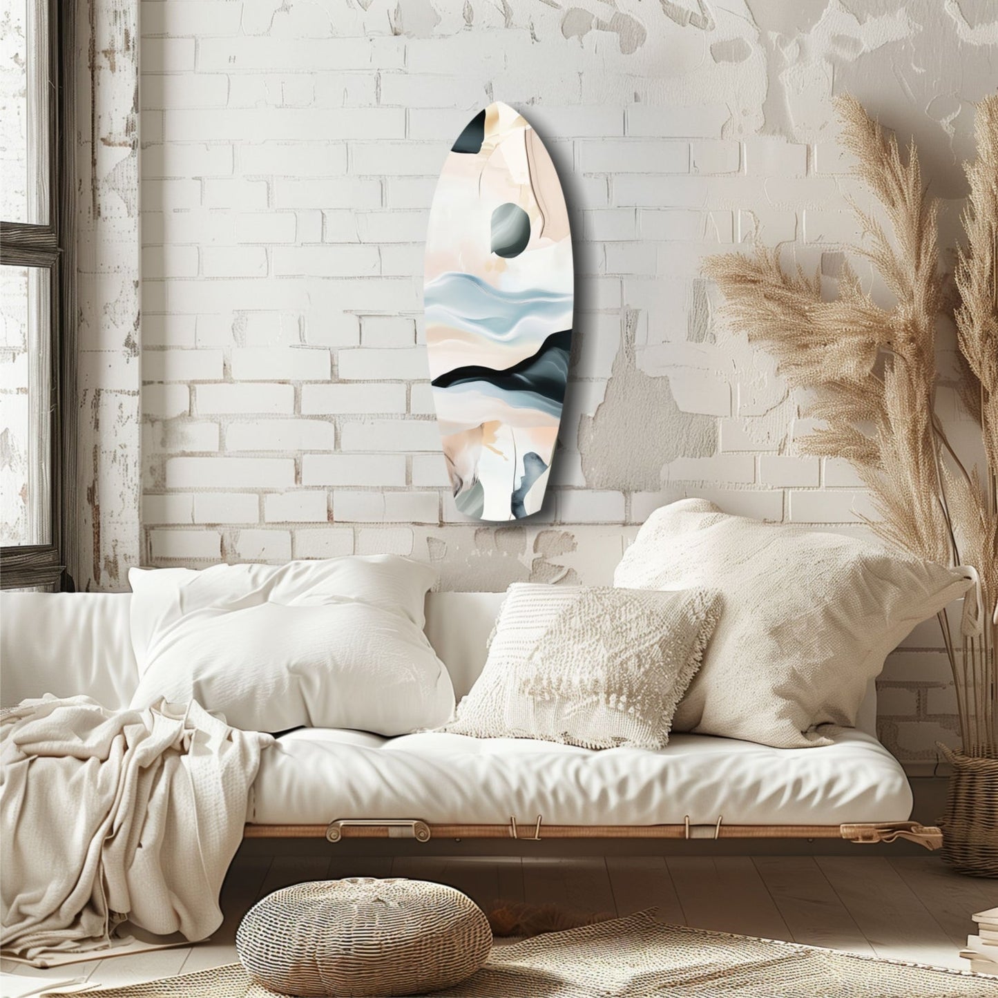 Abstract Sailing Glass Wall Art