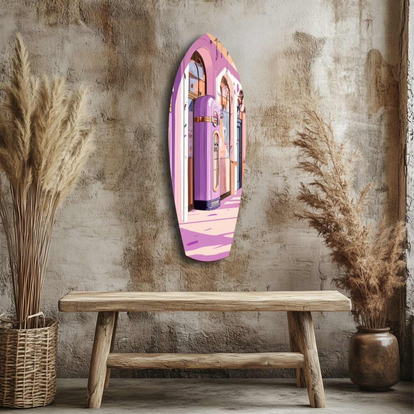 Vintage Melody Box Glass Wall Art
