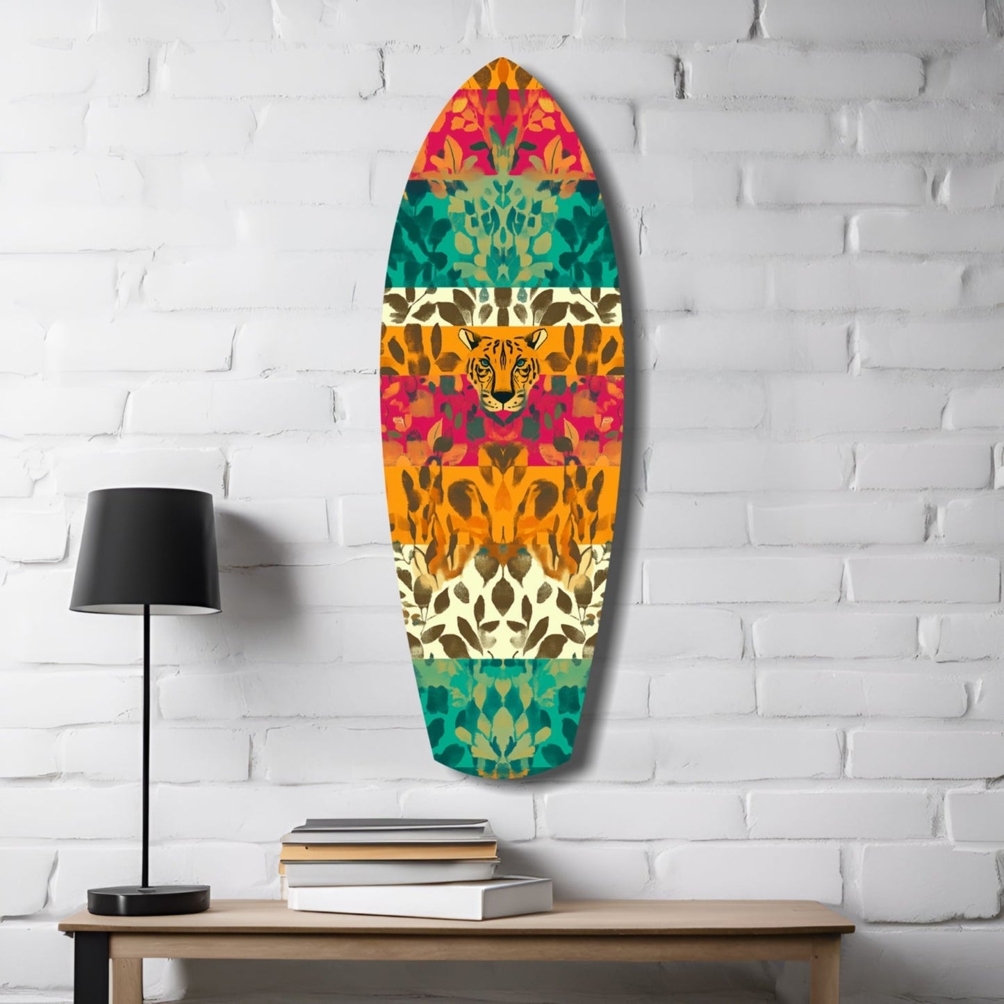 Camouflaged Tiger Glass Wall Art