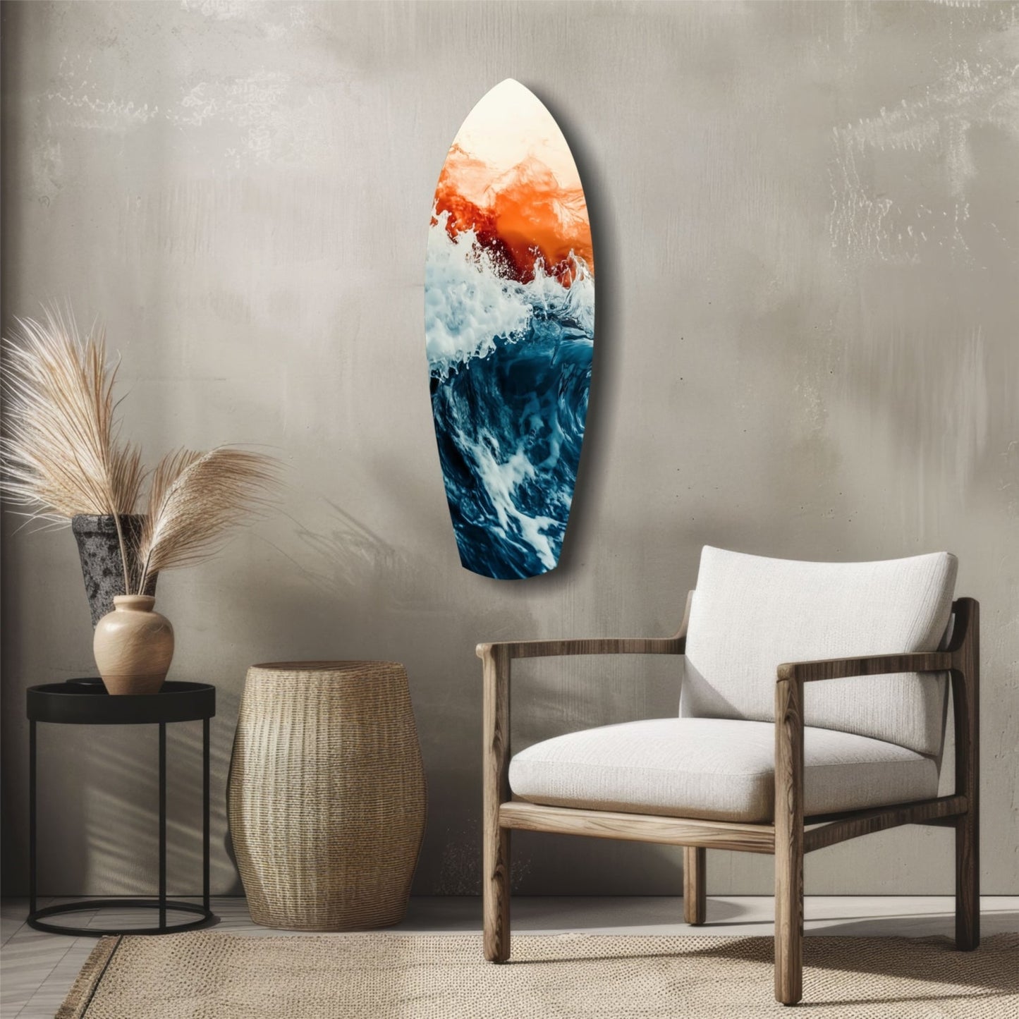 Colors of the Sunset in the Ocean Glass Wall Art
