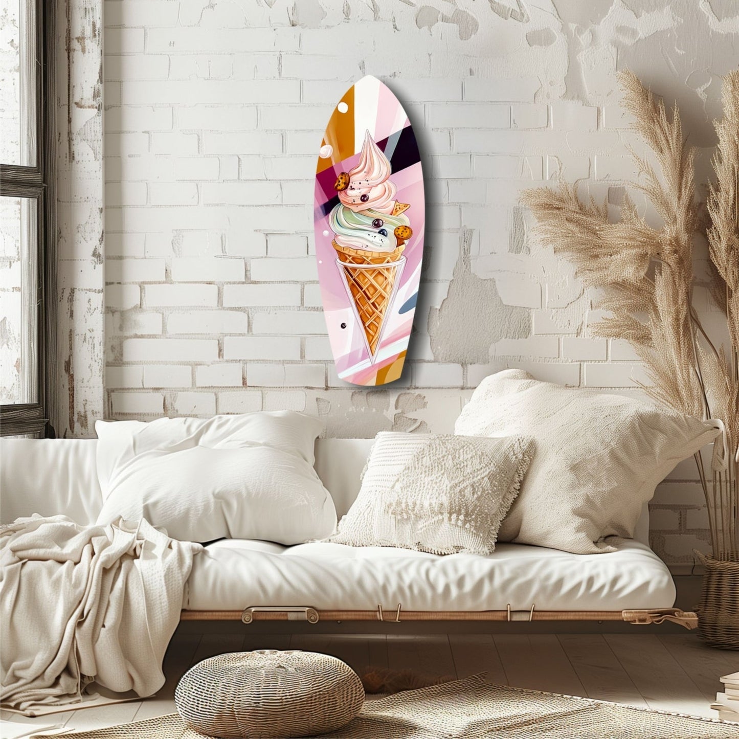 Icecream Dream Glass Wall Art