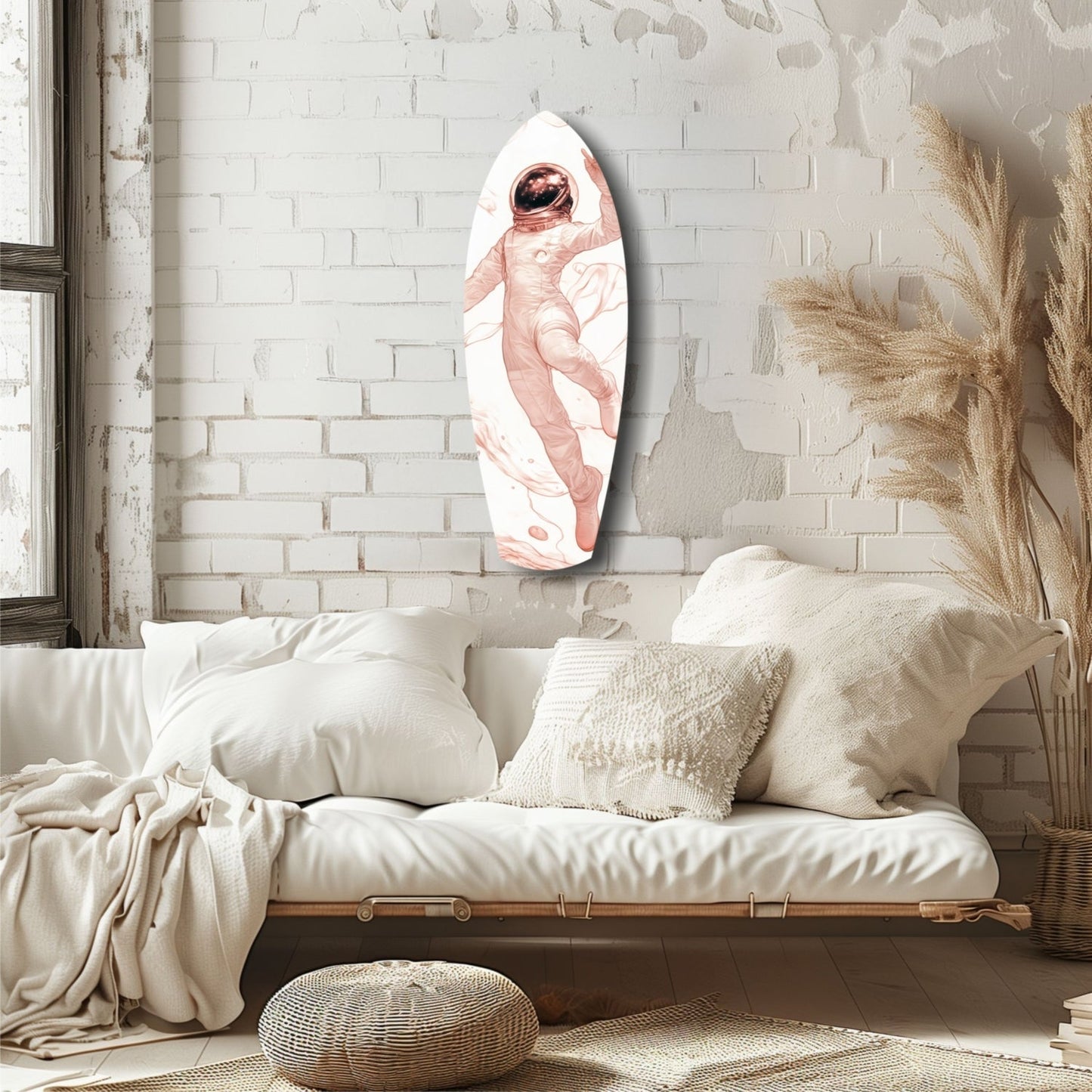 Astronaut in the Ocean Glass Wall Art