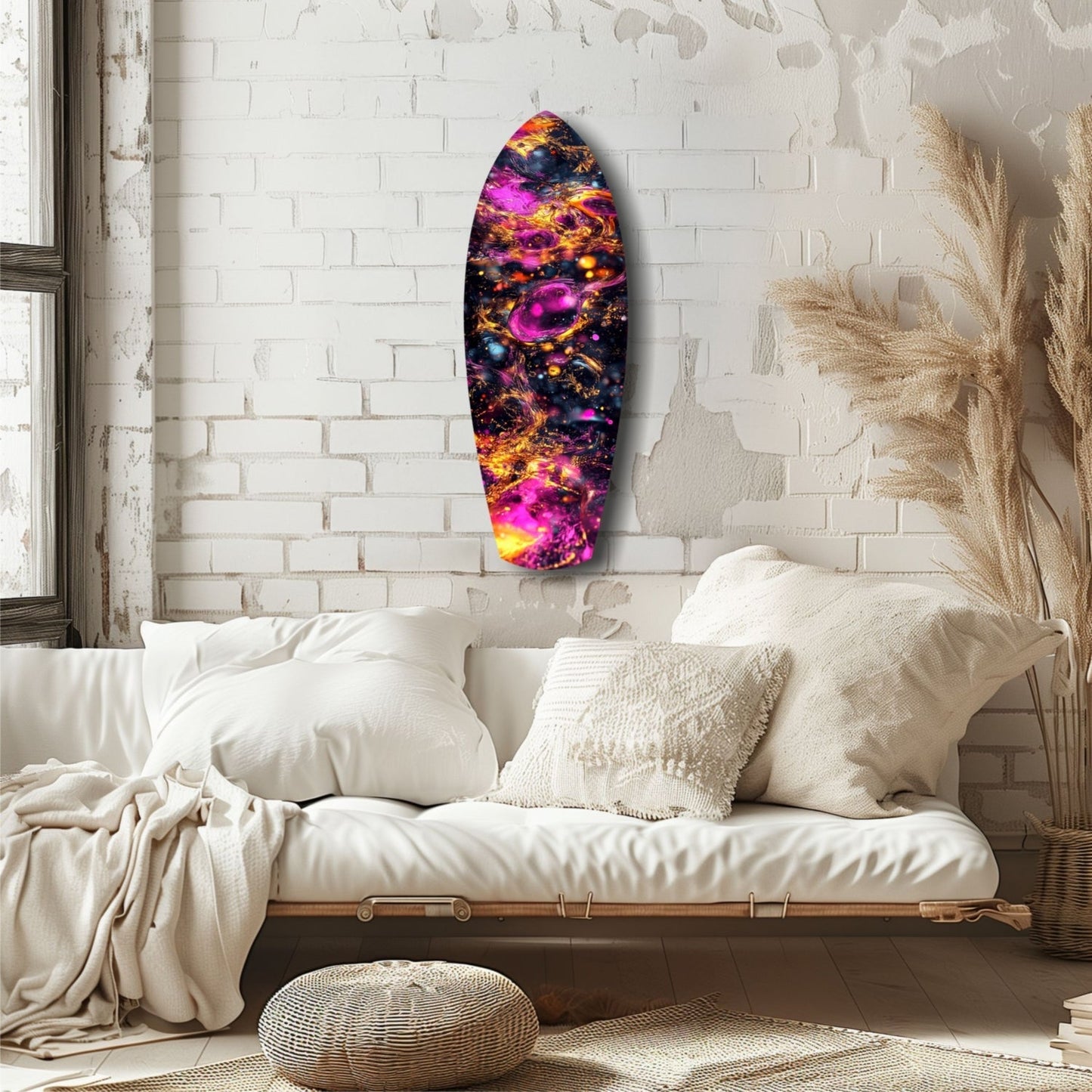 Kinetic Cosmos Glass Wall Art