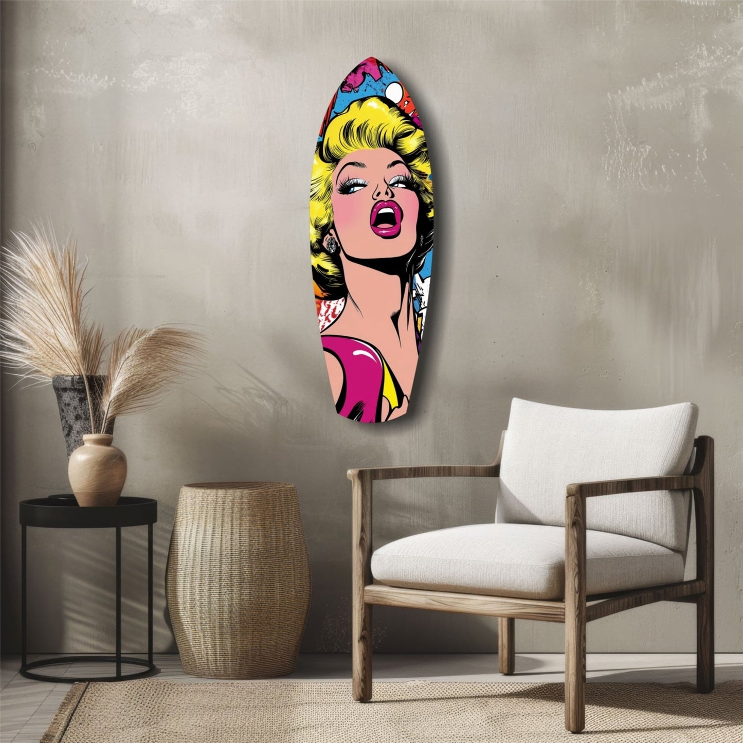 Marilyn Monroe Popart Glass Wall Art