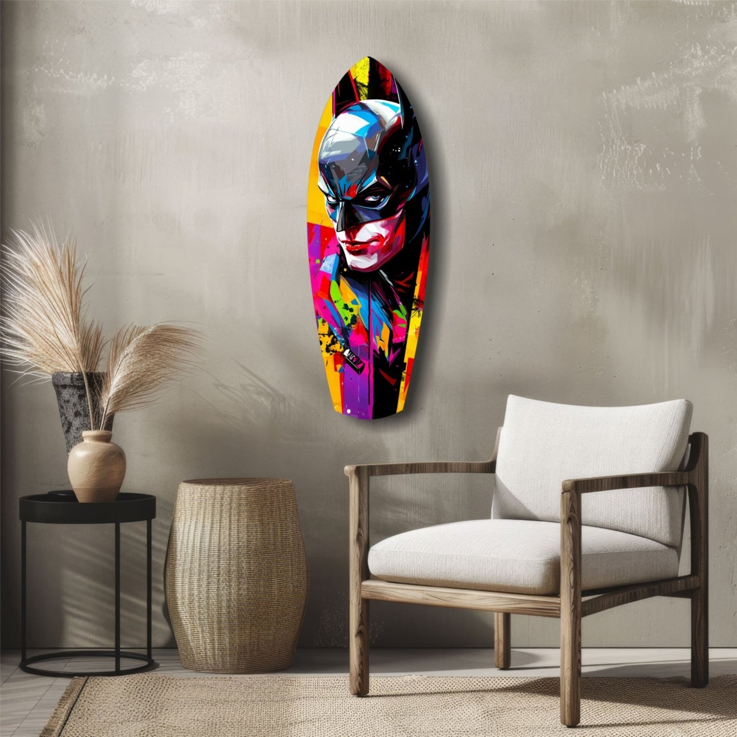 Shadowed Vigilante Glass Wall Art