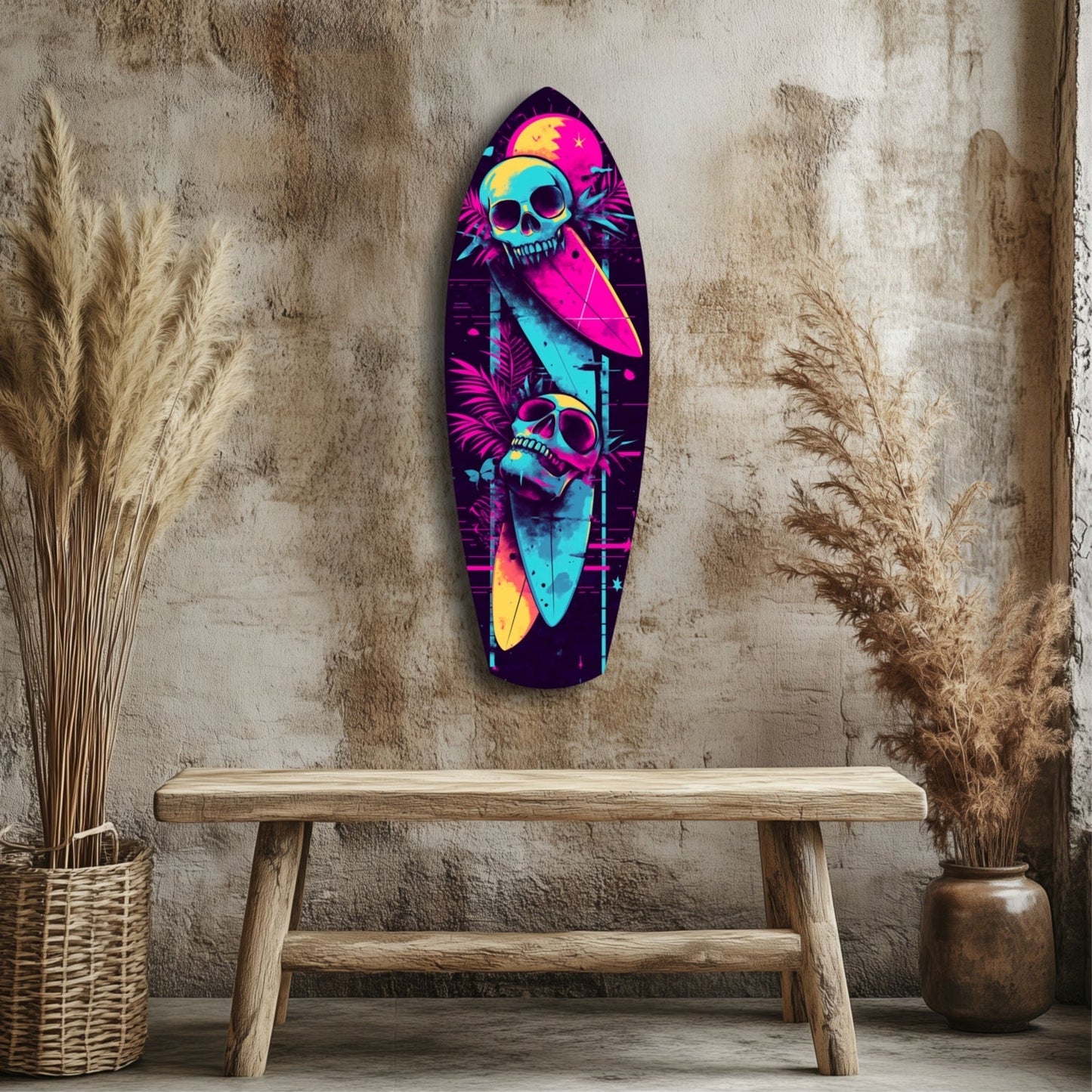 Addicted to Surfing Glass Wall Art