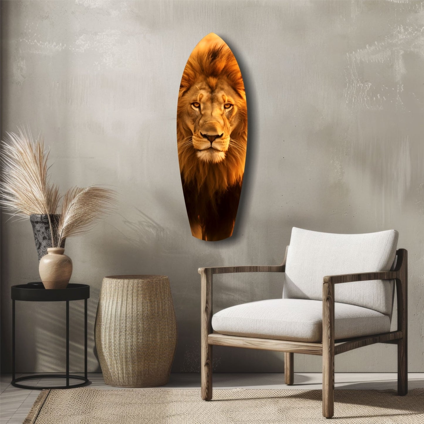 Mr Lion Glass Wall Art