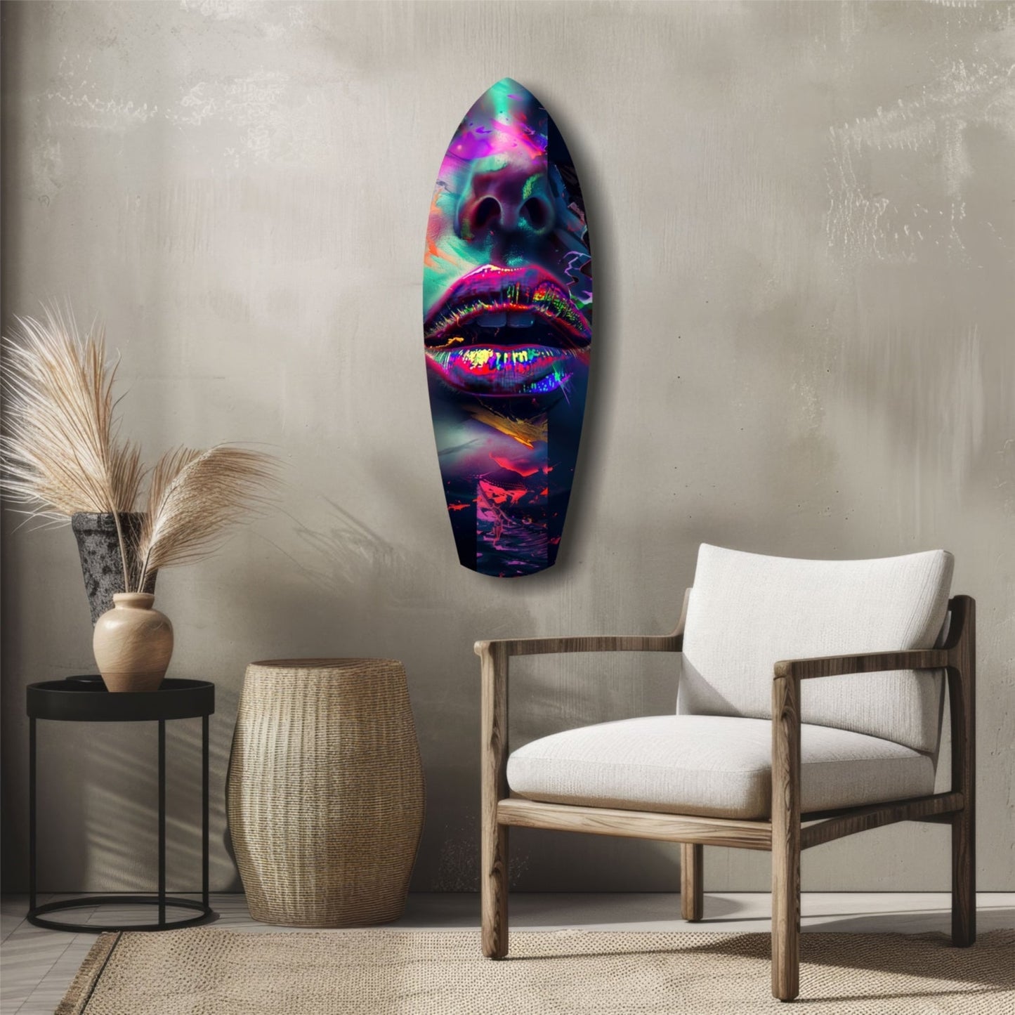 Colorful Lips V1 Glass Wall Art