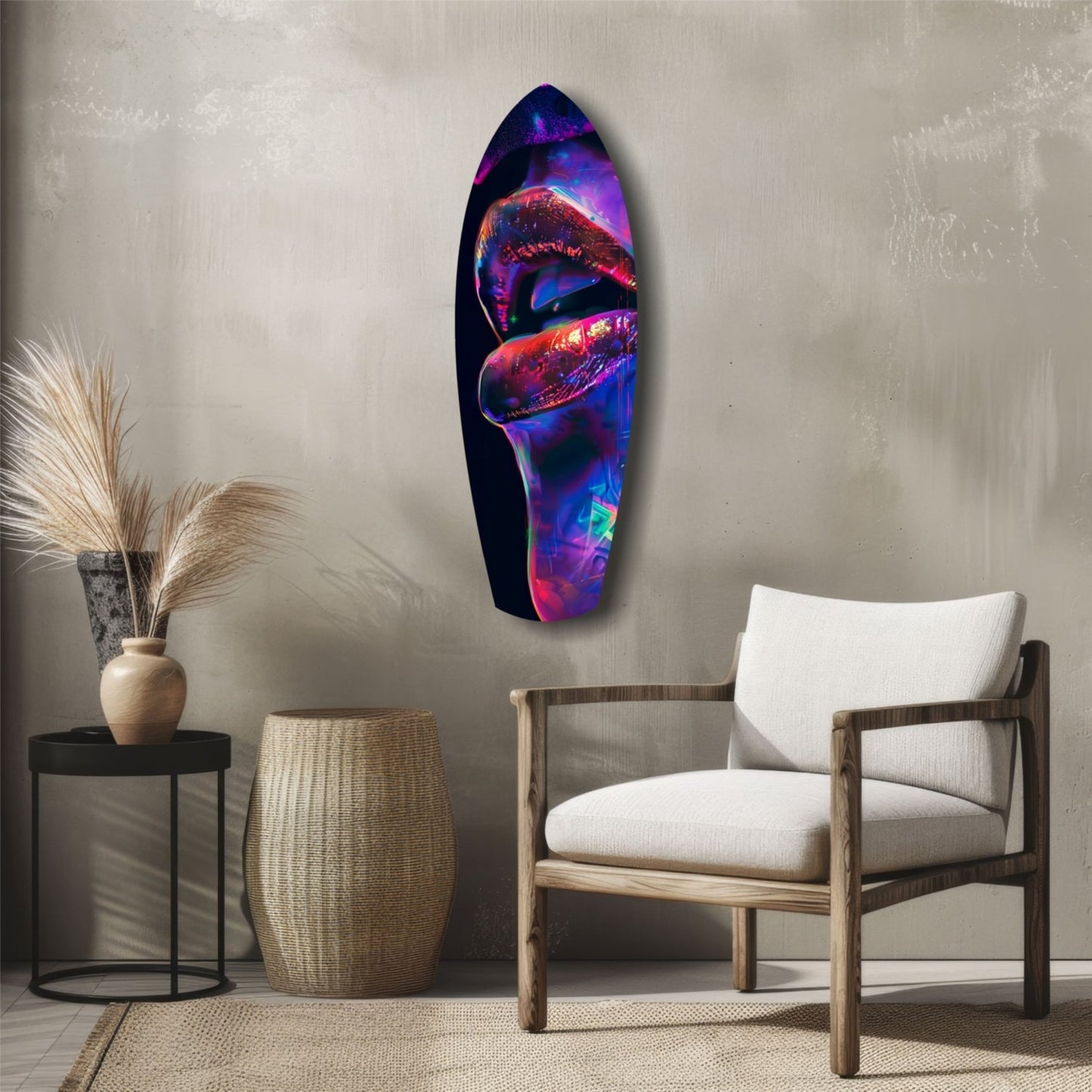 Colorful Lips V2 Glass Wall Art