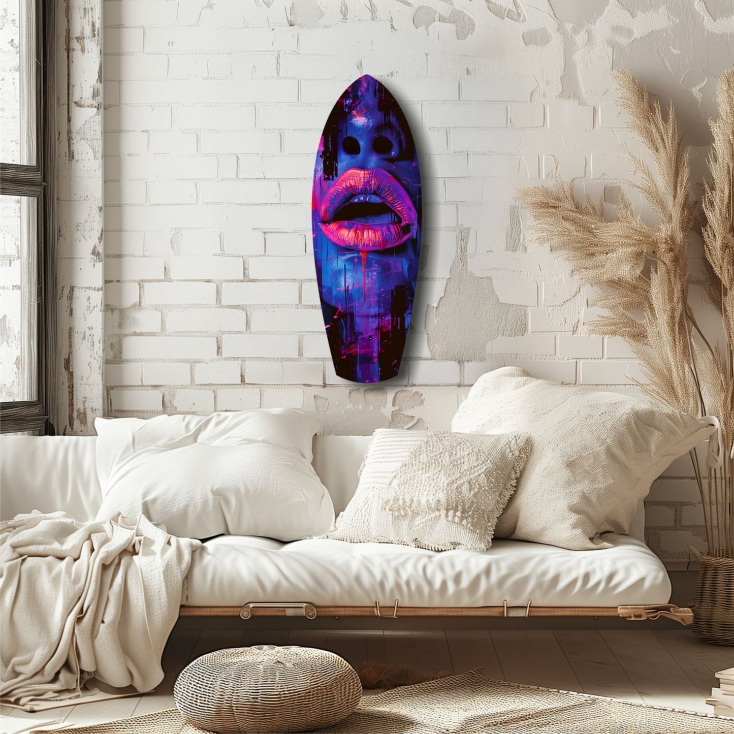 Colorful Lips V3 Glass Wall Art