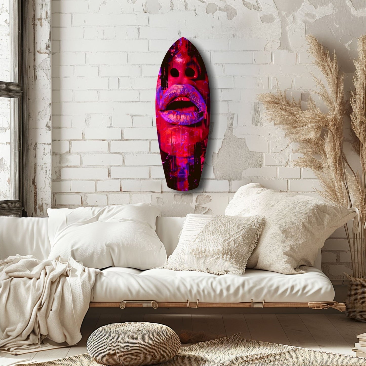 Colorful Lips V5 Glass Wall Art