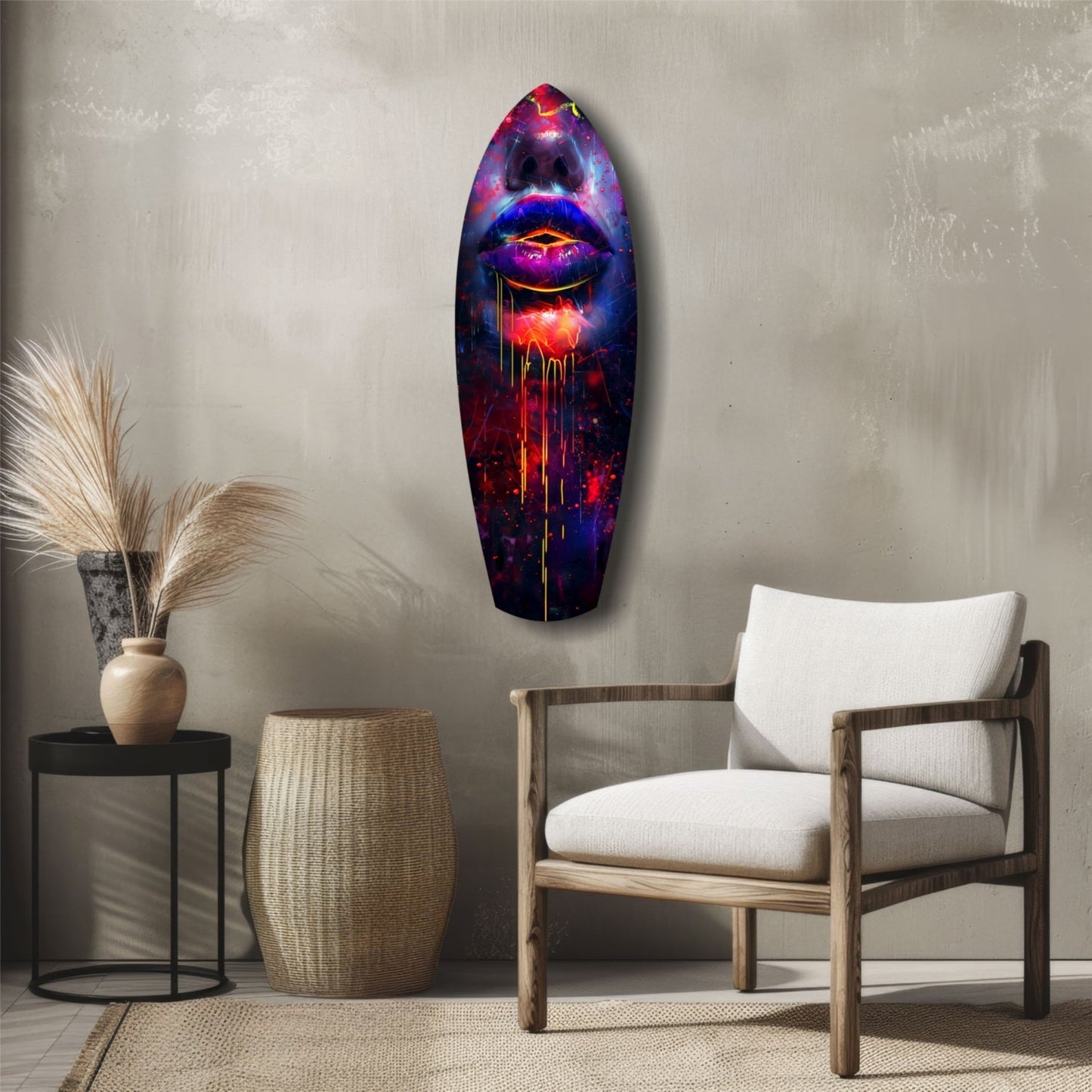 Colorful Lips V10 Glass Wall Art