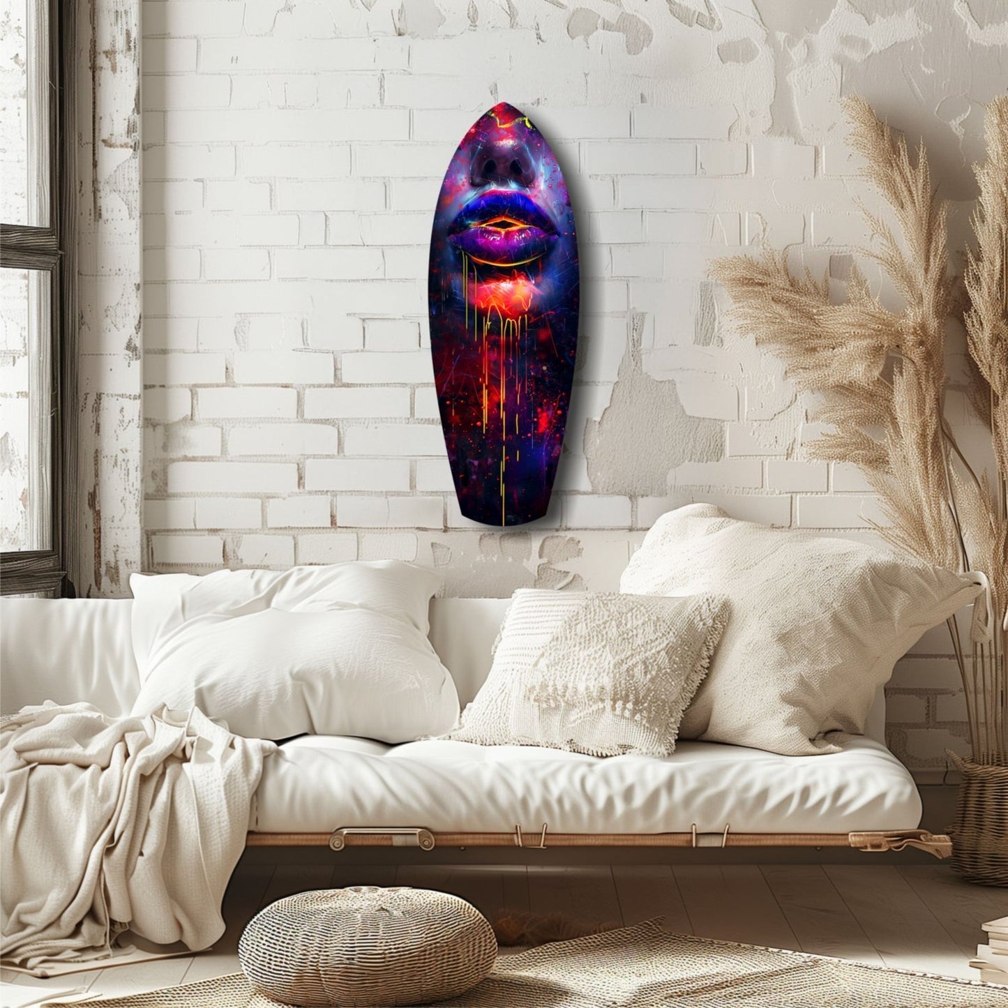 Colorful Lips V10 Glass Wall Art
