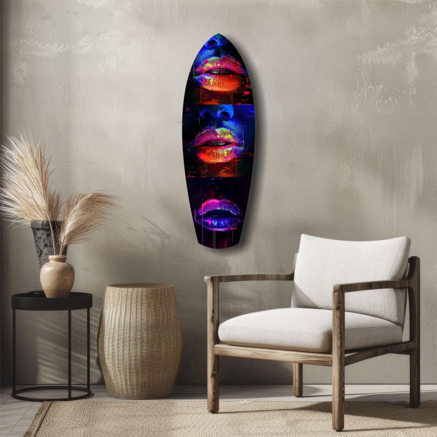Colorful Lips V12 Glass Wall Art