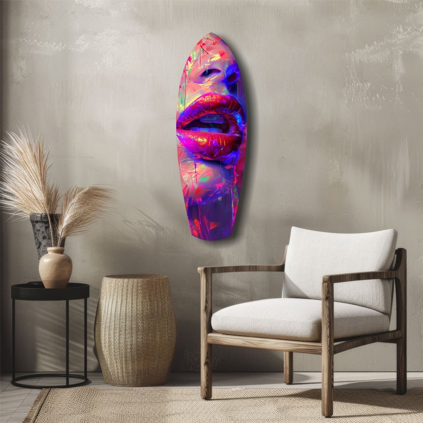 Colorful Lips V17 Glass Wall Art