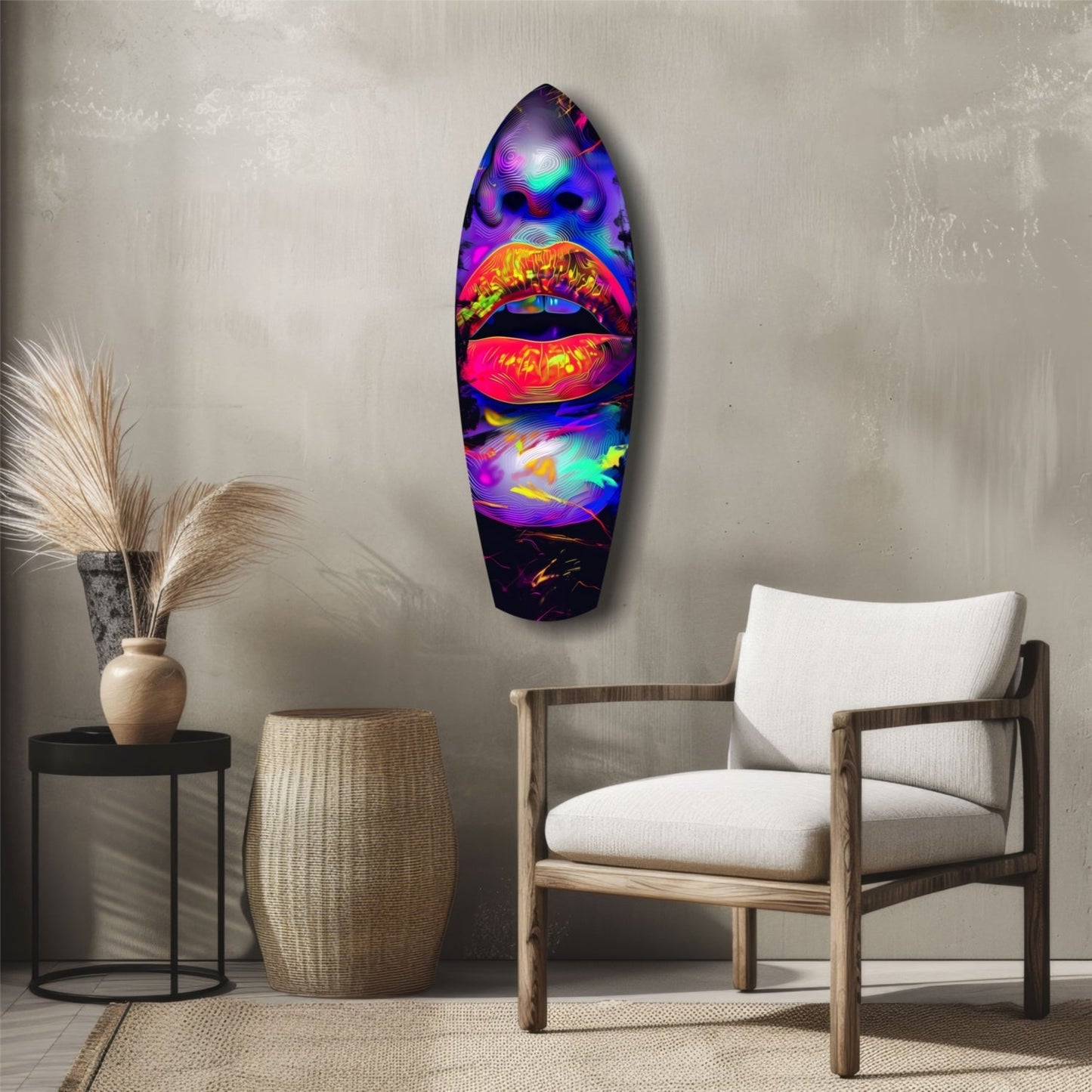 Colorful Lips V18 Glass Wall Art