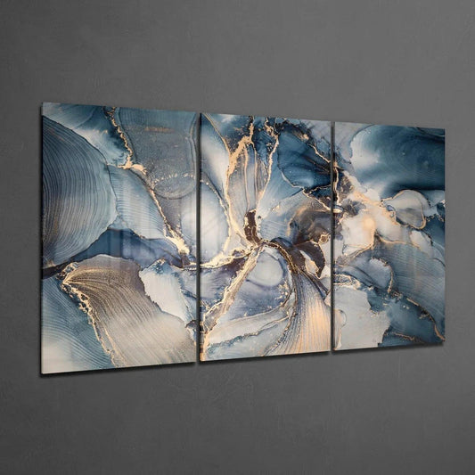 Blue Glass Wall Art - LUXARTDECO