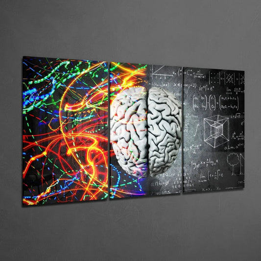 Brain Mega Glass Wall Art - LUXARTDECO