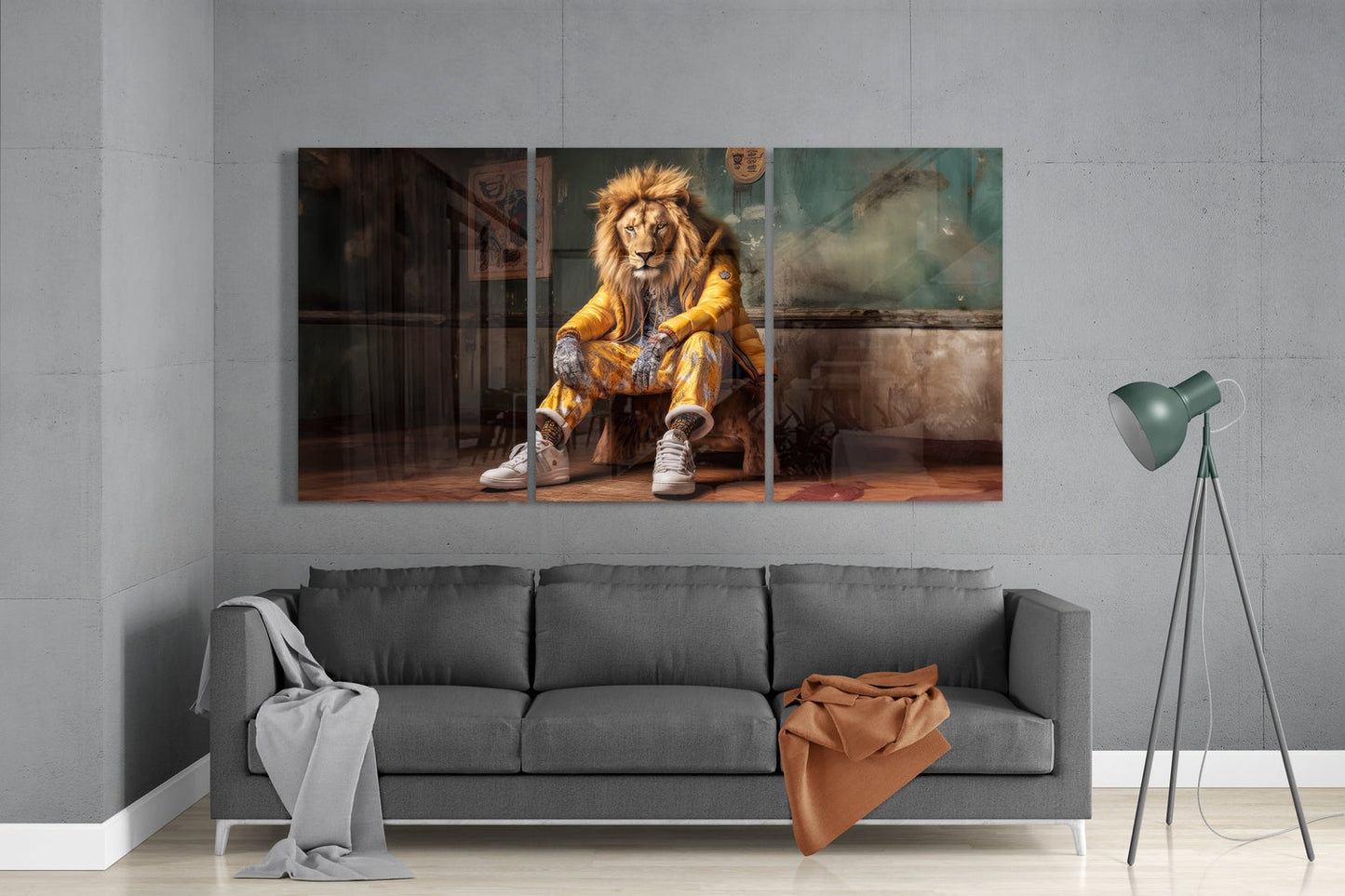 Lion Prince Mega Glass Wall Art