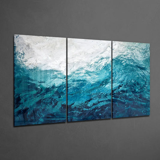 Water Mountains Mega Glass Wall Art - LUXARTDECO