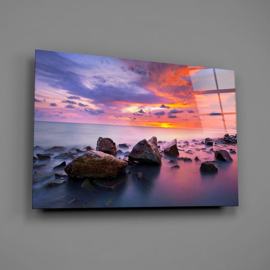 Sunset at Sea Glass Wall Art