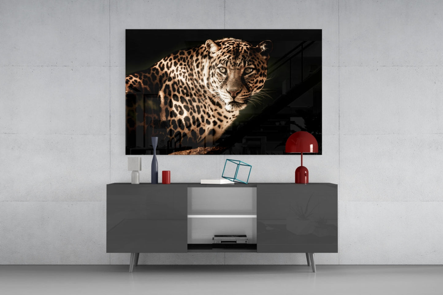 Leopard Glass Wall Art