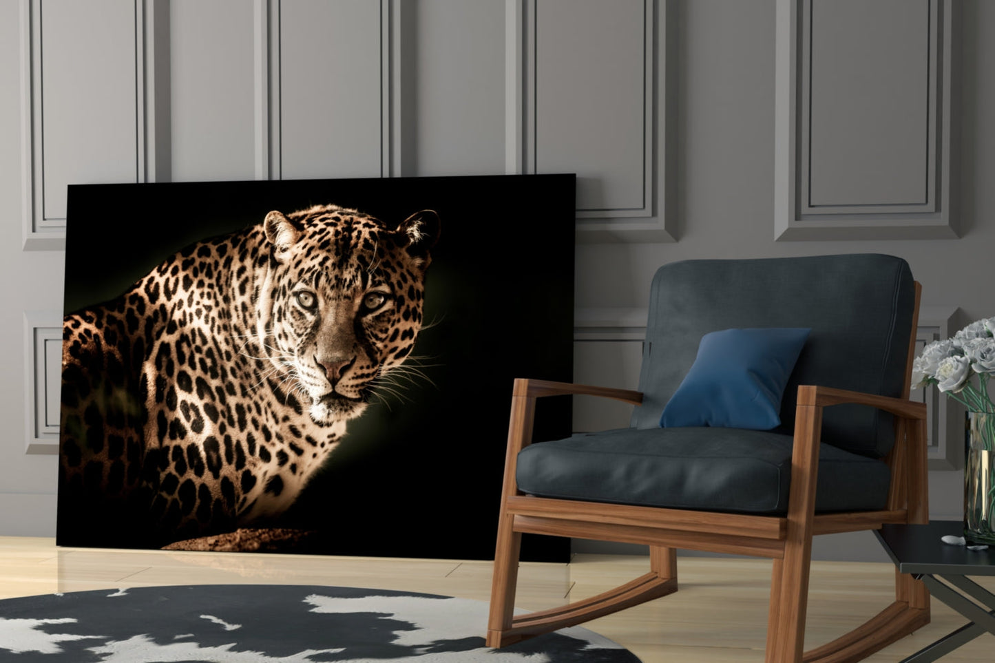 Leopard Glass Wall Art