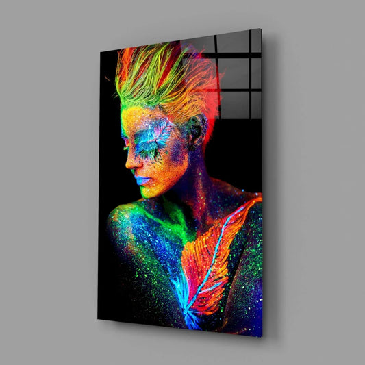Woman Portrait Glass Wall Art - LUXARTDECO