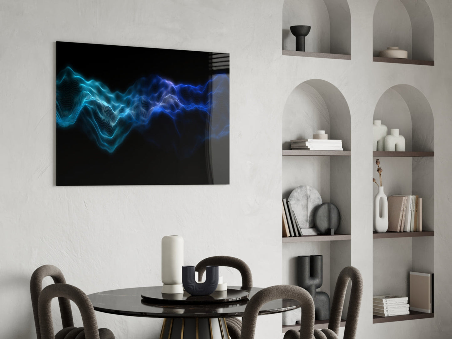 Rhythmic Fog Glass Wall Art