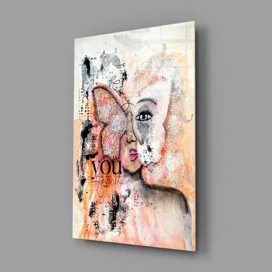 Abstract Woman Glass Wall Art - LUXARTDECO