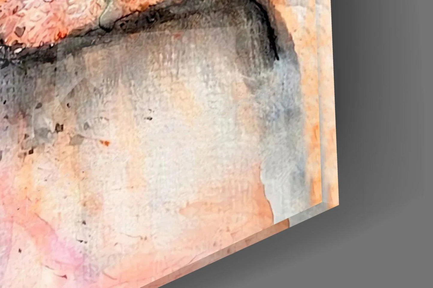 Abstract Woman Glass Wall Art - LUXARTDECO