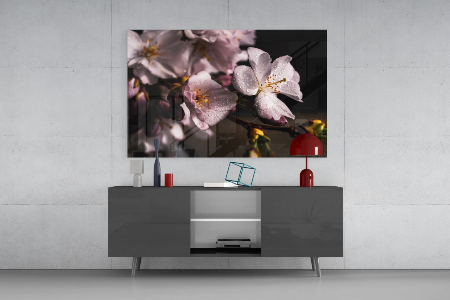 Macro Flower Glass Wall Art