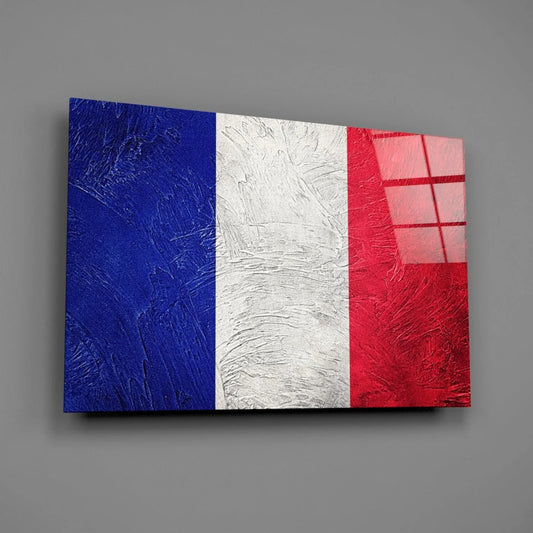 Flag of France Glass Wall Art - LUXARTDECO