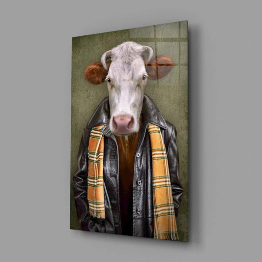 Ox Head Glass Wall Art - LUXARTDECO