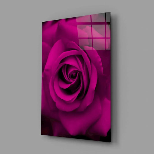 Rose Glass Wall Art - LUXARTDECO