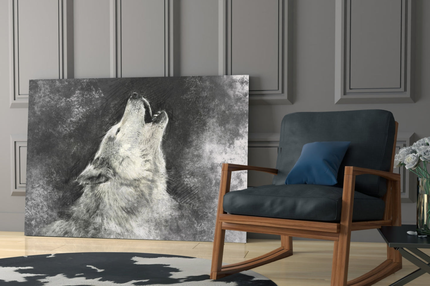Wolf Glass Wall Art
