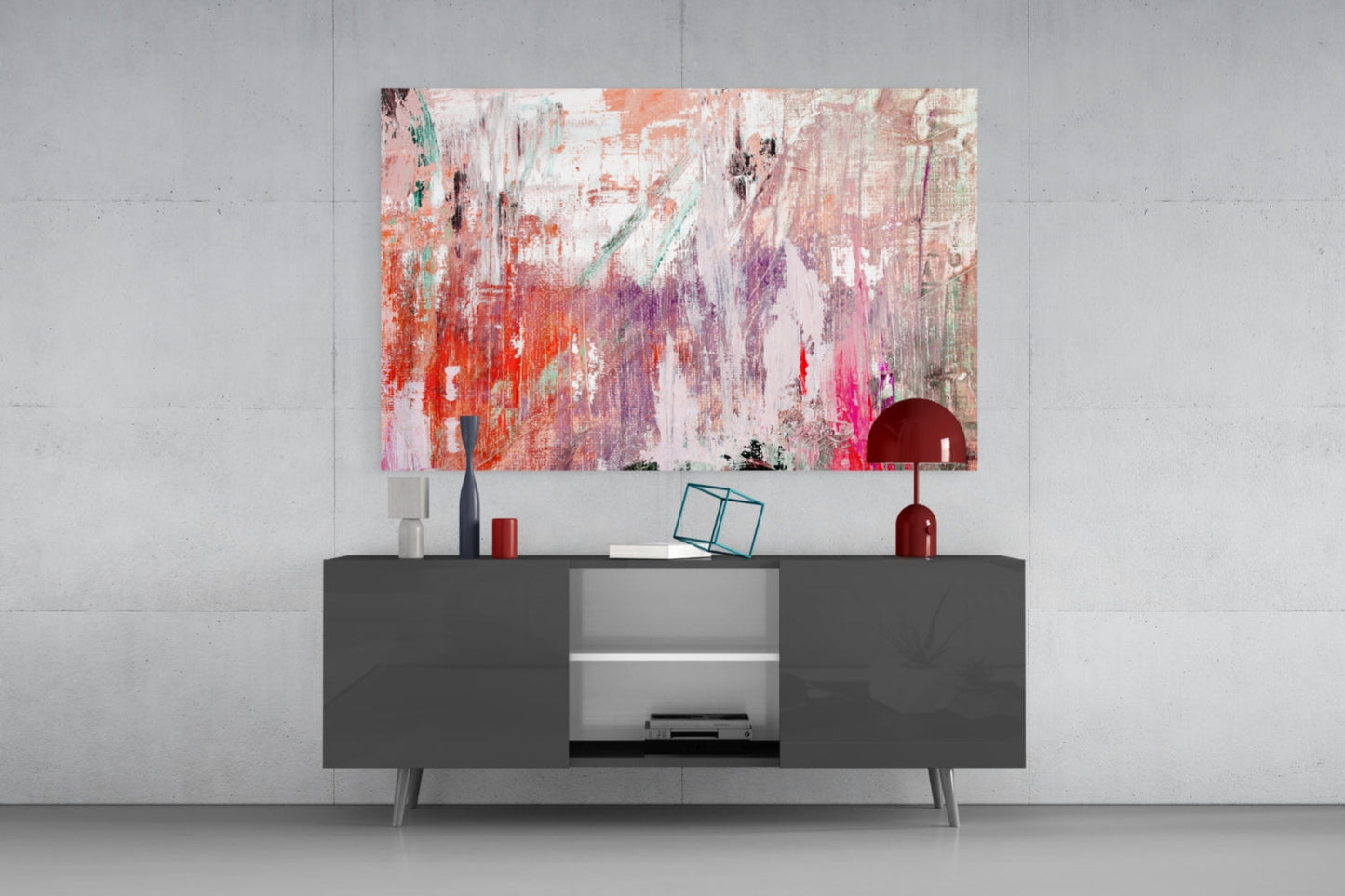 Abstract Glass Wall Art