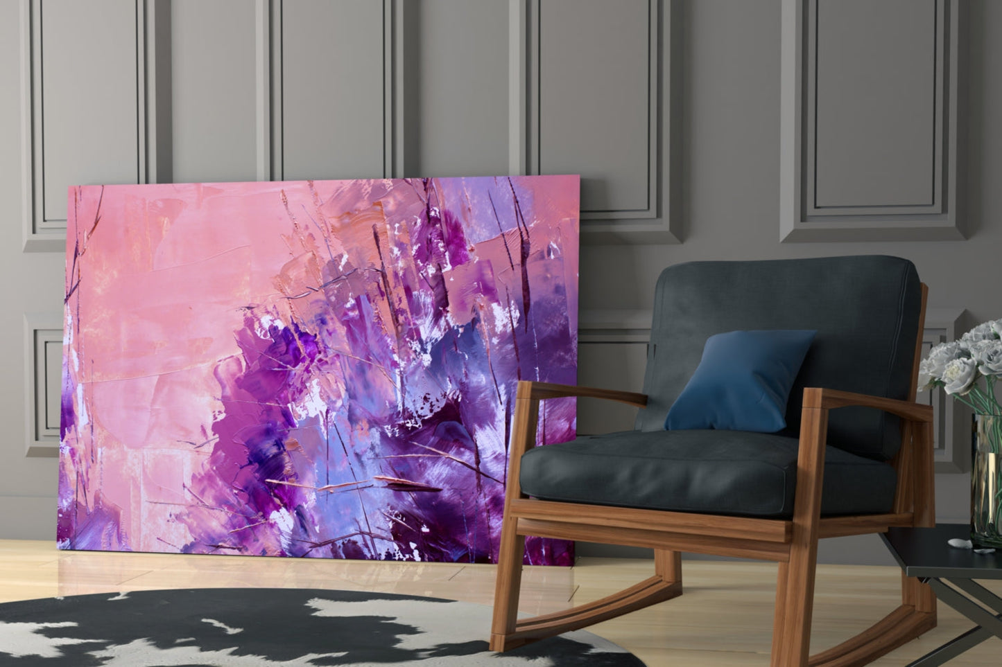 Abstract Glass Wall Art