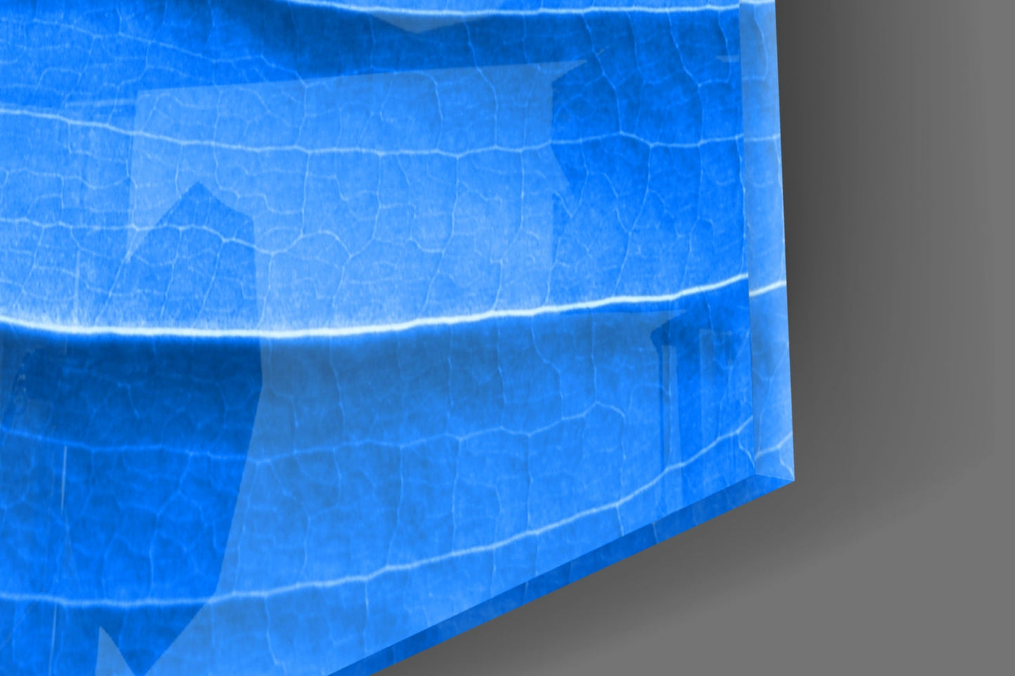 Blue Leaf Glass Wall Art