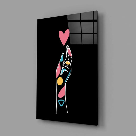 Abstract Colorful Hand Glass Wall Art - LUXARTDECO