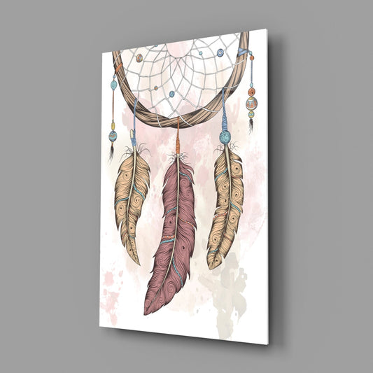 Dreamcatcher Glass Wall Art