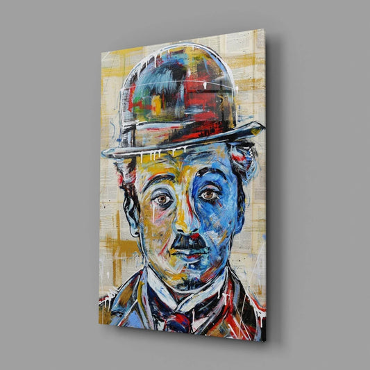 Charlie Chaplin Glass Wall Art - LUXARTDECO