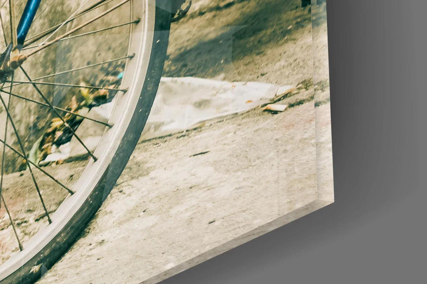 Bicycle Basket Glass Wall Art - LUXARTDECO