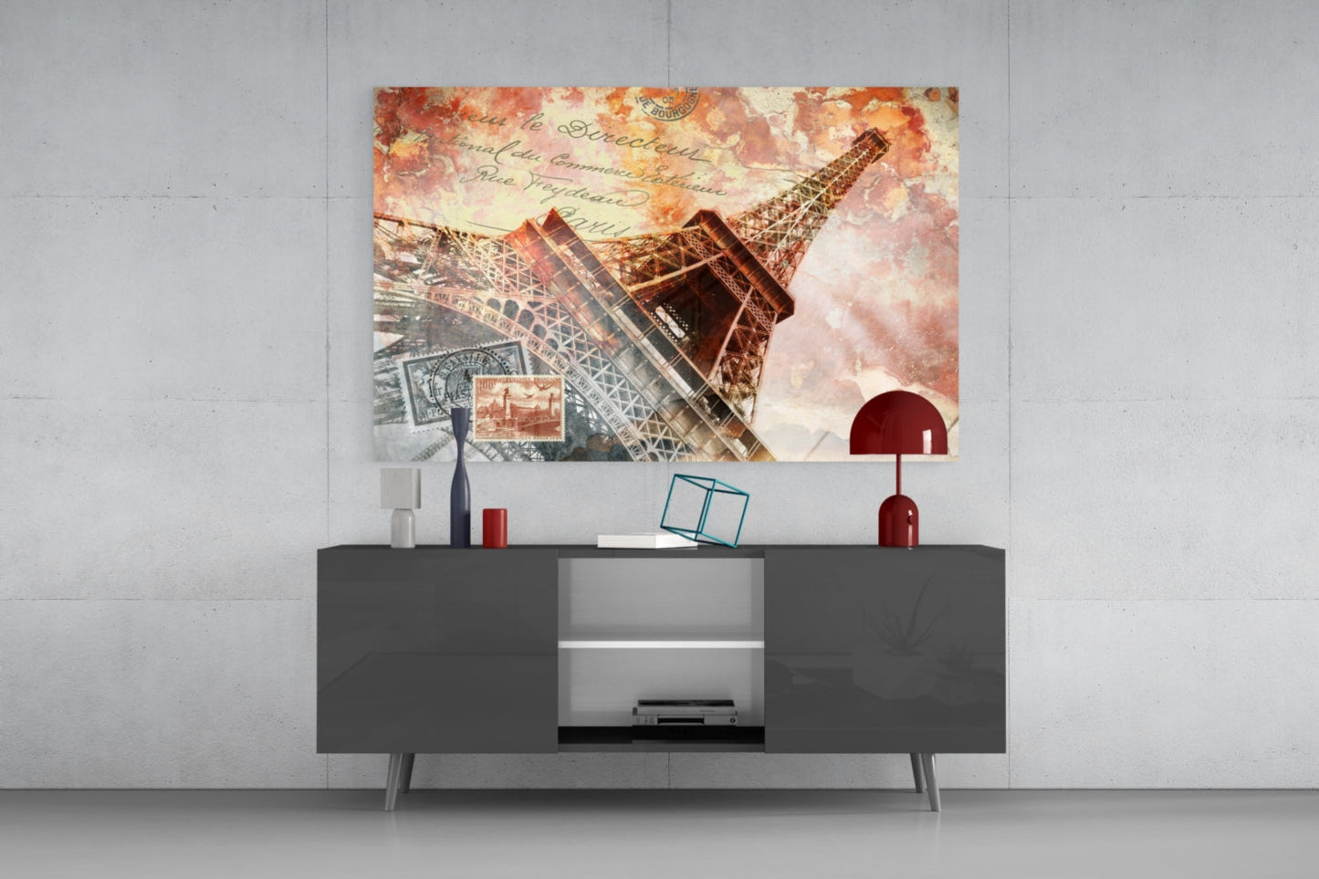 Eiffel Glass Wall Art