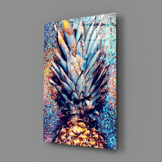 Colored Pineapple Glass Wall Art - LUXARTDECO