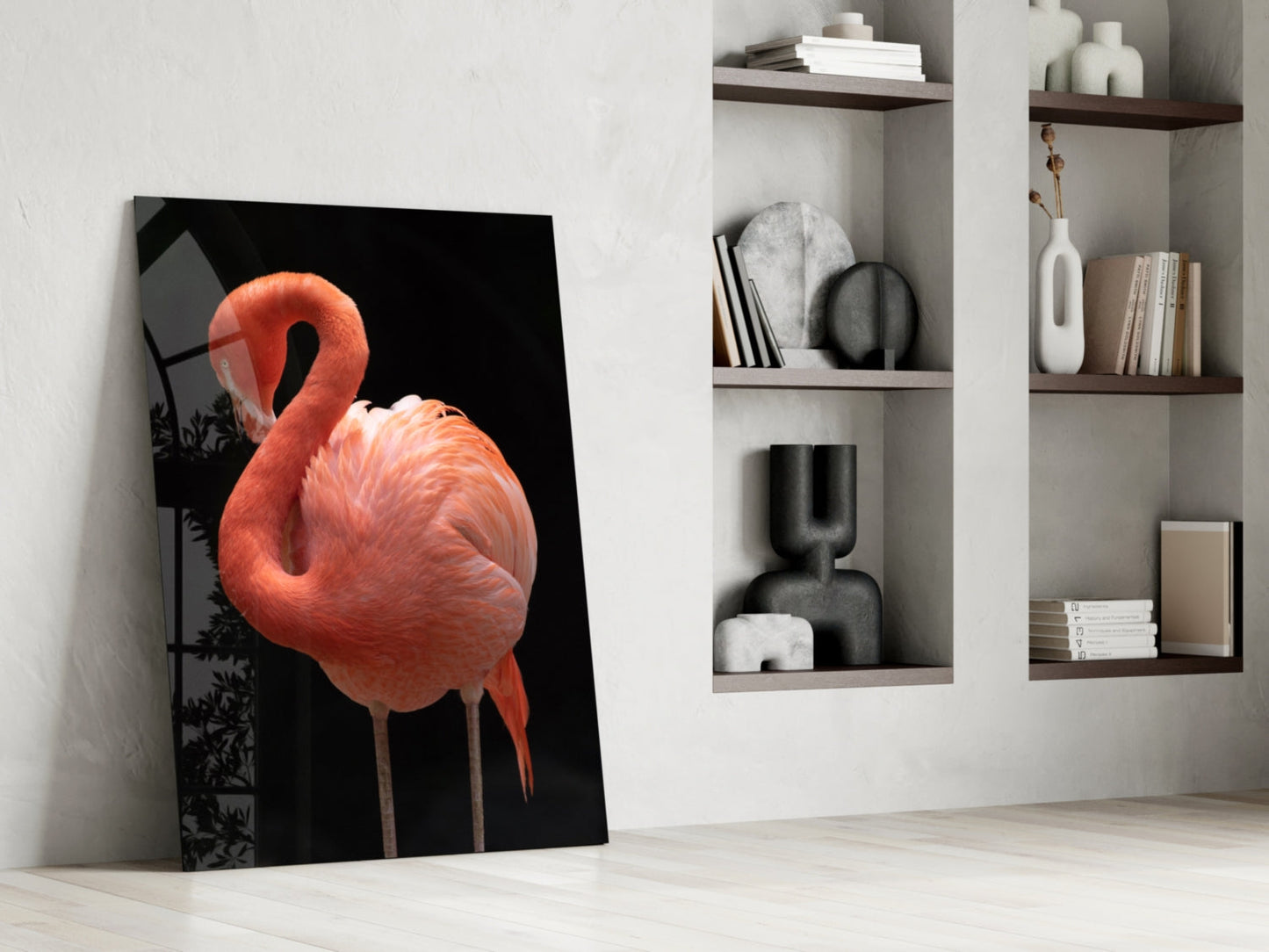 Flamingo Glass Wall Art