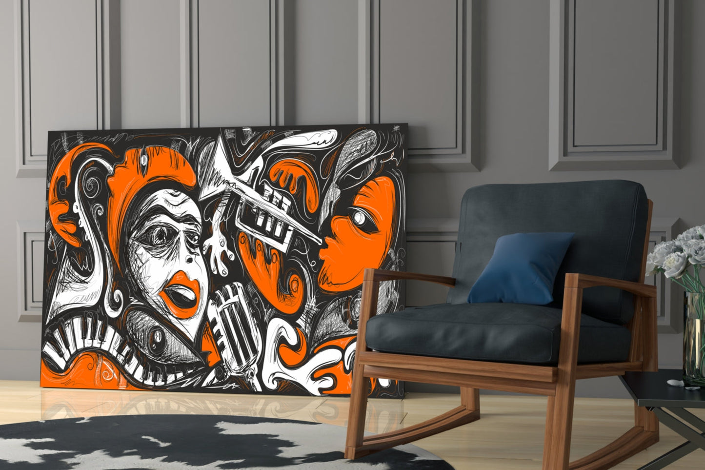 Picasso Glass Wall Art