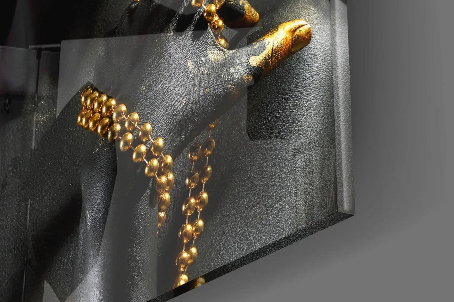 Gold Woman Glass Wall Art - LUXARTDECO