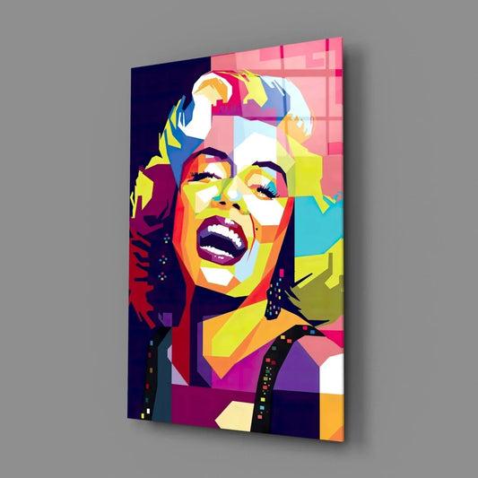 Marilyn Monroe Glass Wall Art - LUXARTDECO